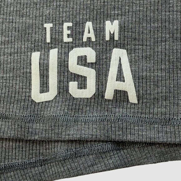 SKIMS Soft Lounge Tank Top + Boxer Short Set Team USA Heather Gray 4X - Picture 9 of 12